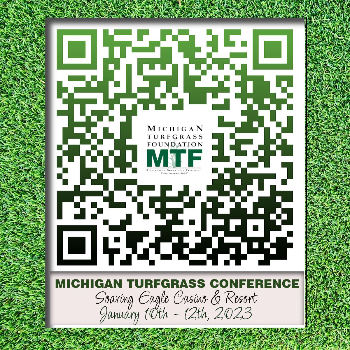 Scan the QR Code to register for the Michigan Turfgrass Conference